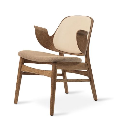 Warm Nordic Gesture Lounge Chair SH: 46 cm - Teak/Nature/Latte