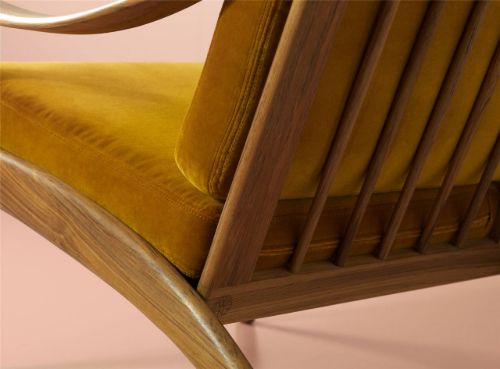 Warm Nordic Lean Back Lounge Chair SH: 41 cm - Teak/Amber Ritz 1688