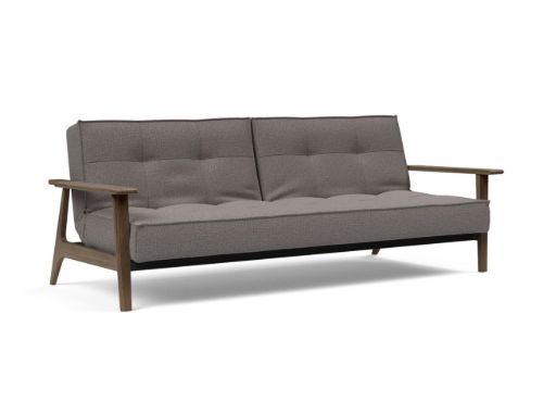 Innovation Living Splitback Frej Sofa Bed B: 232 cm - Smoked Oak/521 Mixed Dance Grey
