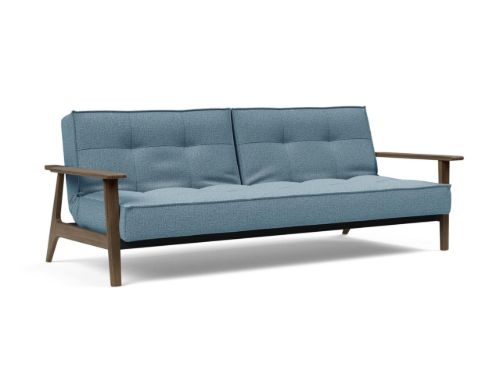 Innovation Living Splitback Frej Sofa Bed B: 232 cm - Smoked Oak/525 Mixed Dance Light Blue