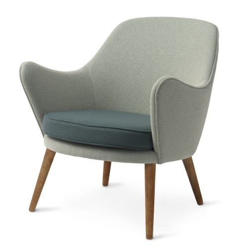 Warm Nordic Dwell Lounge Chair SH: 46 cm - Light Cyan/Dark Cyan