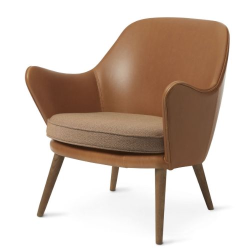 Warm Nordic Dwell Lounge Chair SH: 46 cm - Camel/Latte