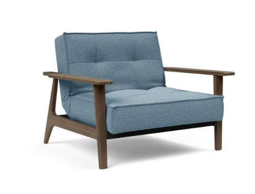 Innovation Living Splitback Frej Chair B: 112 cm - Smoked Oak/525 Mixed Dance Light Blue