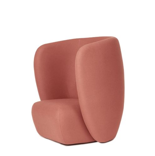 Warm Nordic Haven Lounge Chair SH: 40 cm - Coral