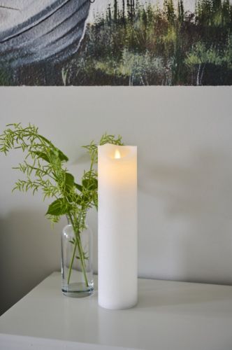 Sirius Sara Genopladeligt Stearinlys H: 30 cm - Hvid