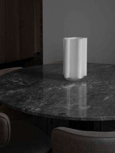 Louise Roe Funki Vase Rounded H: 34 cm - Opal White