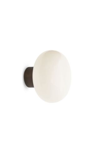 New Works Karl-Johan Wall Lamp - Smoked Oak/Opal Glass