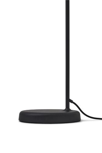 New Works Material Floor Lamp H: 125 cm - White Marble/Black Base