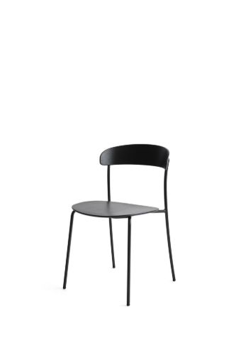 New Works Missing Chair SH: 46 cm - Black Ash/Black