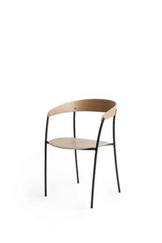 New Works Missing Armchair SH: 46 cm - Oak/Black