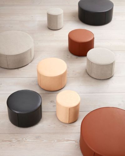 Fredericia Furniture Mono Puf Ø: 90 cm - 307 Cognac