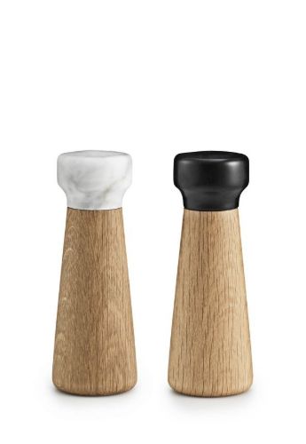 Normann Copenhagen Craft Saltkværn Lille H: 18 cm - Hvid Marmor/Eg