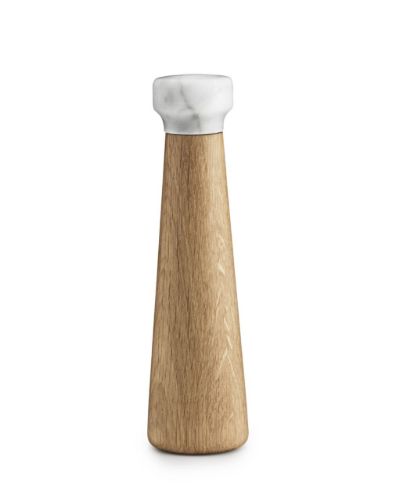 Normann Copenhagen Craft Saltkværn Stor H: 27 cm - Hvid Marmor/Eg