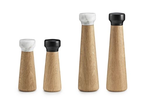 Normann Copenhagen Craft Saltkværn Stor H: 27 cm - Hvid Marmor/Eg