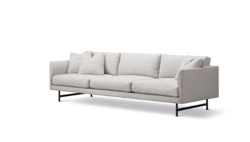 Fredericia Furniture 5623 Calmo 3 Pers. Sofa L: 250 cm - Ruskin 10/Sort Metal