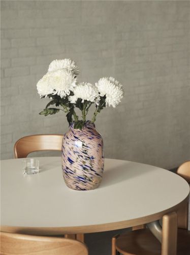 HAY Rey Table Ø: 128,5 cm - Golden/Ivory White Laminate