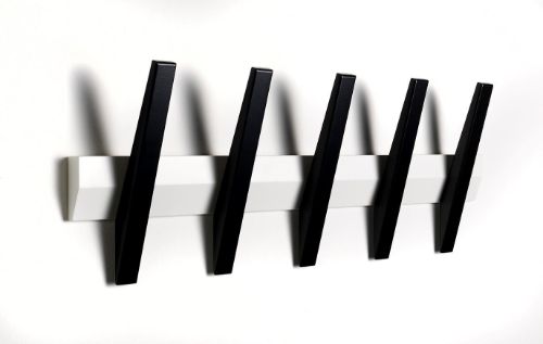 Hoigaard Tangent-5 Knagerække B: 64 cm - Hvid/Sort