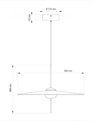 DCW Editions Mono L500 Pendel Ø: 50 cm - Black