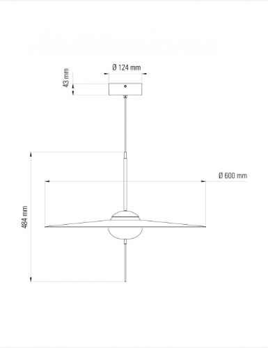 DCW Editions Mono L600 Pendel Ø: 60 cm - Black