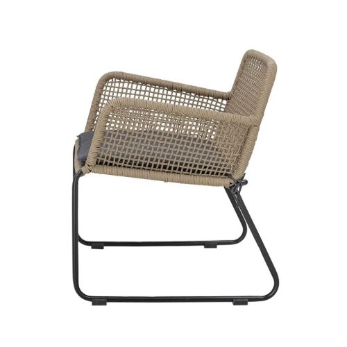 Bloomingville Mundo Lounge Stol SH: 40 cm - Metal/Brun