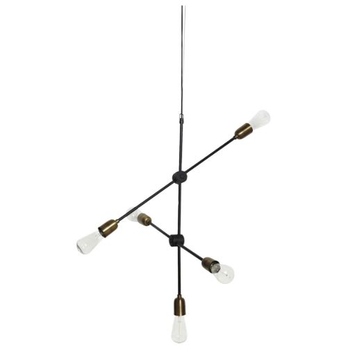 House Doctor Molecular Lampe 78 x 68 cm - Sort/Messing