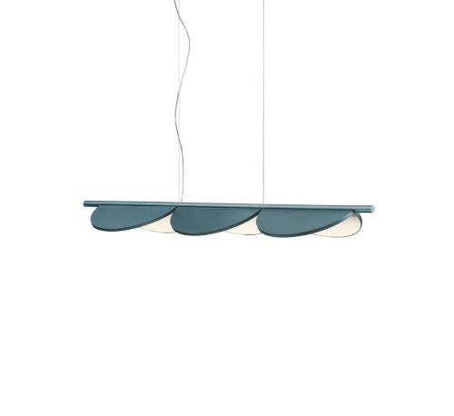 FLOS Almendra S3 Linear Loftlampe L: 128,6 cm - Bay Blue Metallized