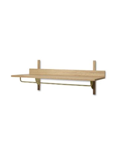 Ferm Living Sector Rack Shelf B: 87 cm - Oak/Brass