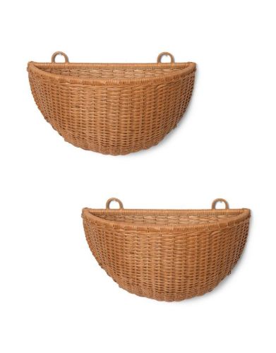 Ferm Living Braided Wall Pockets Sets of 2 B: 45 cm - Natural