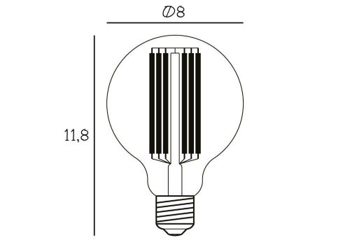 Design By Us Globe Bulb Ø8 cmE27 3,5W LED Dimmable H: 11,8 cm - Varm Hvid