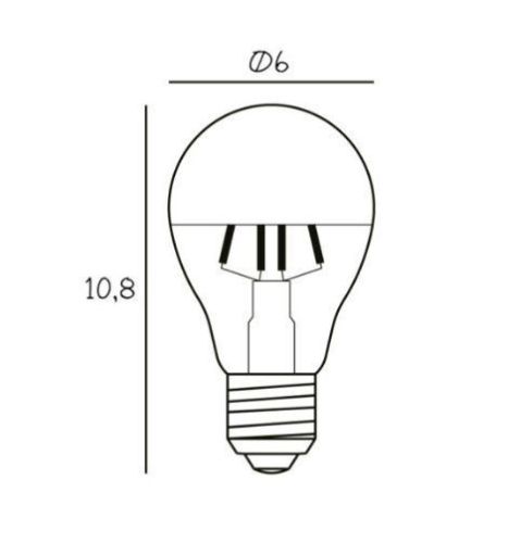 Design By Us Arbitrary Bulb Ø60 Crown E27 3,5W LED Dimmable H: 10,8 cm - Silver