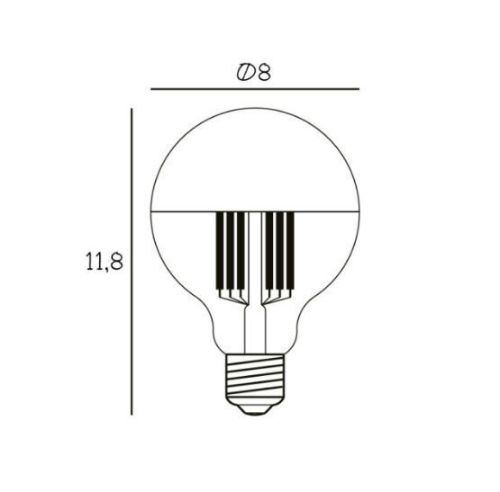 Design By Us Arbitrary Bulb Ø80 Crown E27 3,5W LED Dimmable H: 11,8 cm - Gold