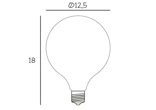 Design By Us Globe Bulb Ø125 E27 3,5W LED Dimmable H: 17,6 cm - Varm Hvid