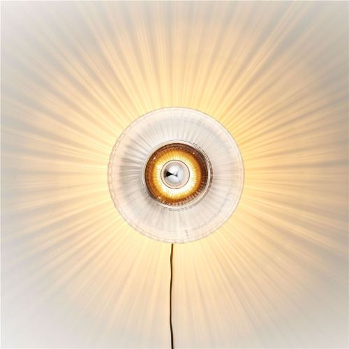 Design By Us New Wave Optic Wall XL Ø: 38 cm - Clear/Black