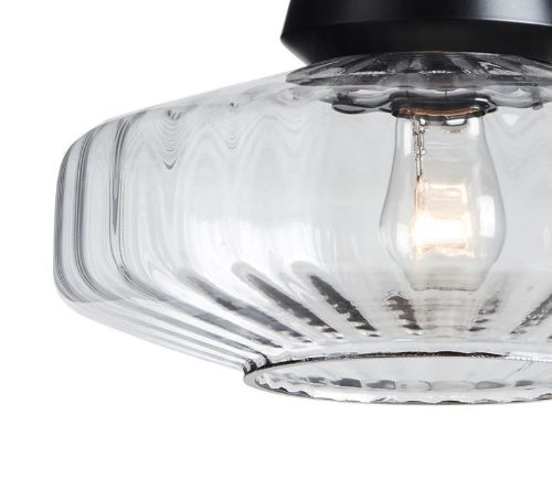 Design By Us New Wave Optic Pendant Ø: 26 cm - Clear/Black