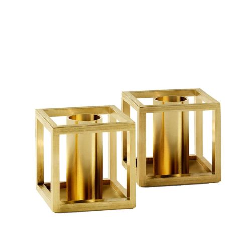Audo Copenhagen Kubus Micro 3,5x3,5 cm 2 stk - Guld