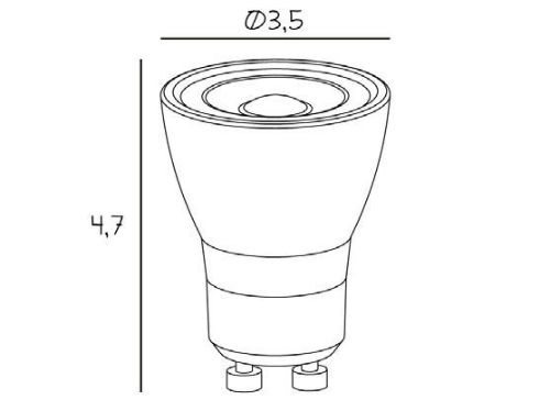 Design By Us Mini Spot Bulb GU10 3W LED Dimmable Ø: 3,5 cm - Varm Hvid