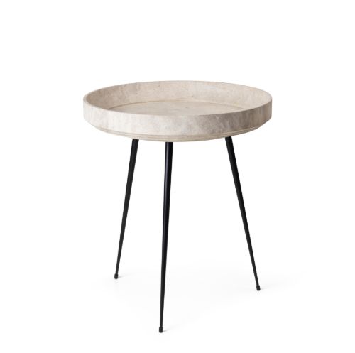 Mater Bowl Table Medium H: 52 cm - Wood Waste Grey