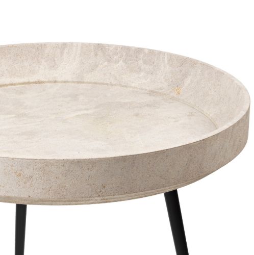 Mater Bowl Table Medium H: 52 cm - Wood Waste Grey