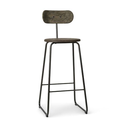 Mater Earth Stool Backrest SH: 74 cm - Coffee Waste Dark