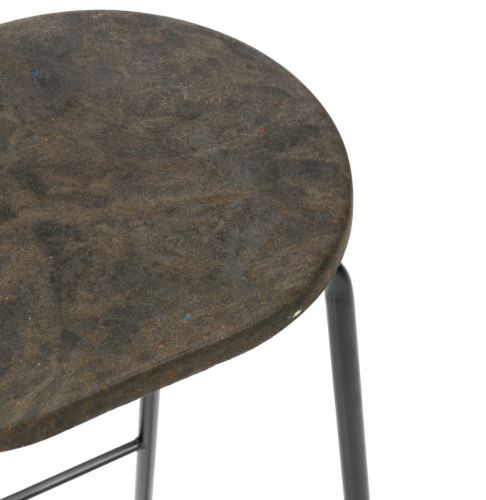 Mater Earth Stool SH: 69 cm - Coffee Waste Dark