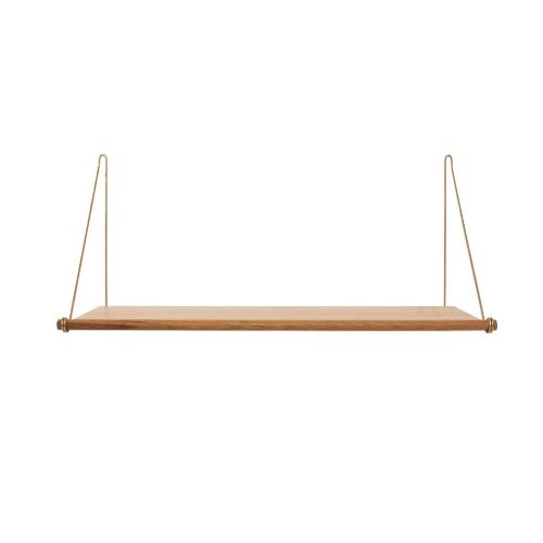 We Do Wood Loop Shelf L: 72 cm - Oak/Brass
