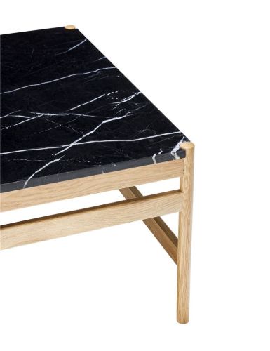 Hübsch Raw Coffee Table 80x80 cm - Black/Natural