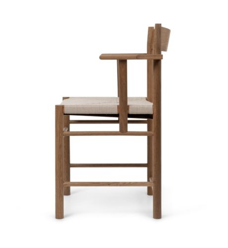 Brdr. Krüger F Chair Armrest SH: 45 cm - Fumed Oak / Webbing
