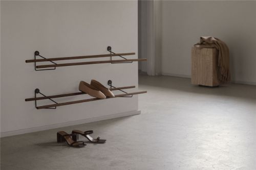 We Do Wood Shoe Rack Large L: 100 cm - Oak/Black