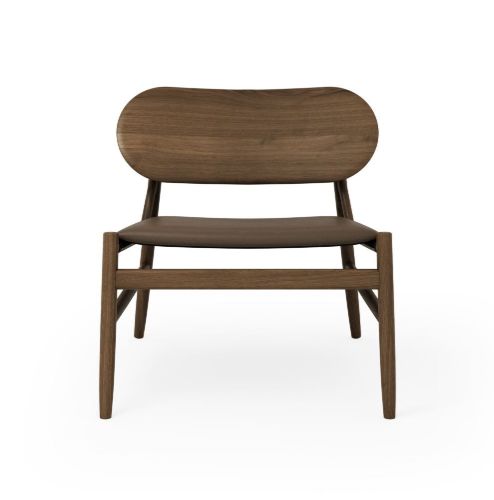 Brdr Krüger Ferdinand Lounge Stol SH: 41,5 cm - Røget Eg/Cinnamon 30146