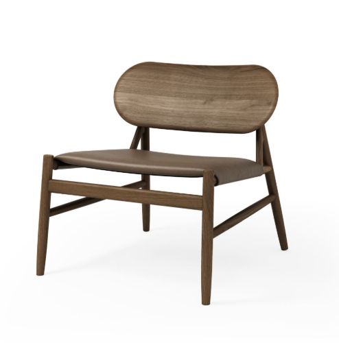 Brdr Krüger Ferdinand Lounge Stol SH: 41,5 cm - Røget Eg/Cinnamon 30146