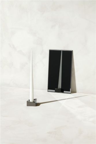 STOFF Nagel Reflect Candle Holder Large D: 5,5 cm - Black/Chrome