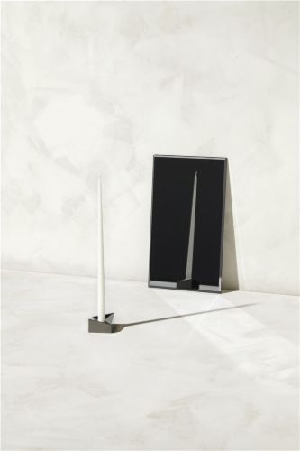 STOFF Nagel Reflect Candle Holder Small D: 4,5 cm - Black/Chrome