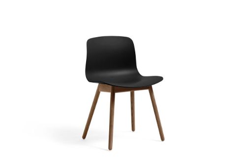 HAY AAC ECO 12 About A Chair SH: 46 cm - Lacquered Solid Walnut/ECO Black