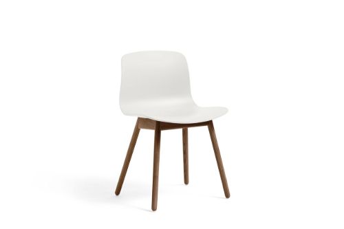 HAY AAC ECO 12 About A Chair SH: 46 cm - Lacquered Solid Walnut/ECO White